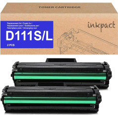 MLT-D111L Toneris ar mikroshēmu, kas saderīgs ar Samsung D111S - D111L Xpress M2026W M2026 M2070FW M2070 M2070 M2070W M2070F M2020 M2020W M2021 M2021W M2022 M2022W M2071 M2071W M2078W (2 melni)