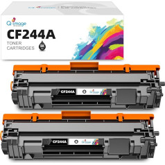 Q-image 44A CF244A melns toneris HP 44A CF244A, kas saderīgs ar HP Laserjet Pro MFP M28w toneri HP Laserjet Pro M15w tonerim M15a MFP M28a (melns, 2 gab.)