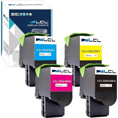 LCL restauruota tonerio kasetė, skirta Lexmark 78C20K0 78C20C0 78C20M0 78C20Y0 CS421 CS421dn CS521 CS521dn CS622 CS622de CX421 CX421DNA CX522 CX522 CX522 CX522 CXade CXade 622CX622ade CX625 (4