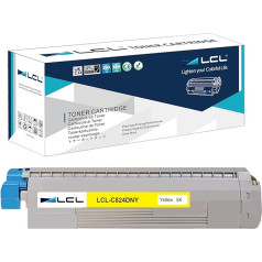 LCL suderinama tonerio kasetė C824 C834 C844 C824n C824dn C834dnw C834nw C844dnw 47095701 (1 geltonos spalvos), tinkanti 