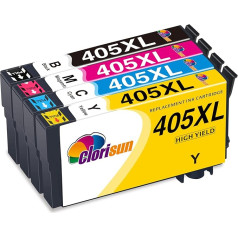 Clorisun 405XL multipakas 405XL kasetnes Epson 405 Epson 405XL Epson Workforce Pro WF-3820DWF WF-3825DWF WF-4820DWF WF-4825DWF WF-4830DTWF Workforce WF-7310DTWW WF-7830DTWF WF-7835DTWF