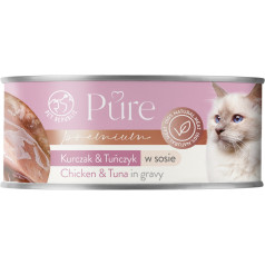 Petrepublic pure для кошек с курицей и тунцом 80 г