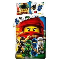 Halantex LEGO Ninjago kokvilnas gultas veļa, iepakojumā 2, 140 x 200 cm + 70 x 90 cm