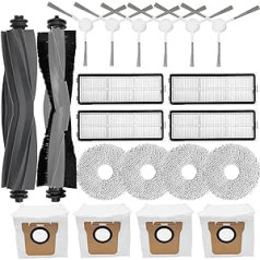 JINDEHUI piederumu rezerves daļas Dreame L10s Ultra, Dreame L10s Pro, Dreame L10 Ultra robotu putekļu sūcējam, 2 galvenās sukas, 6 sānu sukas, 4 HEPA filtri, 4 putekļu maisiņi, 4 salvetes