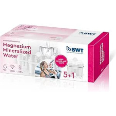 BWT magnija mineralizācijas filtrs ar patentētu tehnoloģiju, iepakojumā 5+1, plastmasa, balts, 30 x 11,5 x 11 cm