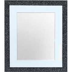 FRAMES BY POST Glitz Picture Frame Mount 16 x 12 Inch Picture Size 12 x 8 Inch Charcoal Plastic Blue Mount 16 x 12 Image Size 12 x 8 Inch