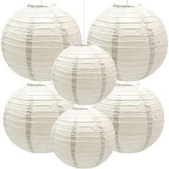 Yosawa Paper Lanterns, Decorative Round Paper Lanterns Hanging Paper Lanterns for Party Classroom Wedding Halloween Christmas Home Decoration (8