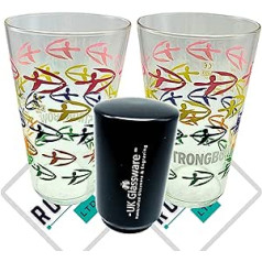 Roxley Strongbow M23 Pint Glasses X2 Glasses | 56cl Brilles | Līdzi nāk arī firmas pudeļu attaisāmais