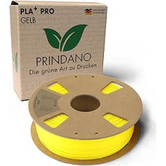 Prindano BIO PLA+ kvēldiegs 1,75 mm PLA Plus 3D printera kvēldiegs 1 kg spoles izmēru precizitāte +/- 0,03 mm PLA+ FDM printera izejmateriāls PLA+ Pro dzeltens