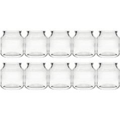 hocz Tea Light Glasses Lantern Set | 12 Pieces | Type 175 ml | Round High Quality Glass | Glass Jar Glass Jar Table Decoration Guest Gifts Wedding Decoration (Pack of 12)