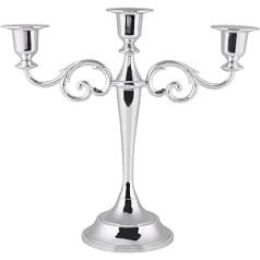 3 Candle Holders Metal Candle Holder, 2 Colours for Home Decoration, Silver