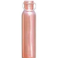 AncientImpex Pure Copper (99,74%) Matte Finish Butelis su rankena | Besiūlis nepralaidus varinis vandens butelis su matiniu paviršiumi su rankena 1000 ml