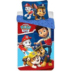 Paw Patrol gultas veļas segas pārvalks 140 x 200 cm + spilvendrāna 63 x 63 cm – bērnu gultas veļas komplekts