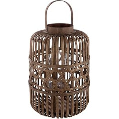 Decorative Lantern Bamboo Lantern Bohemian Natural Lantern Height 42 cm Decoration for Home and Patio