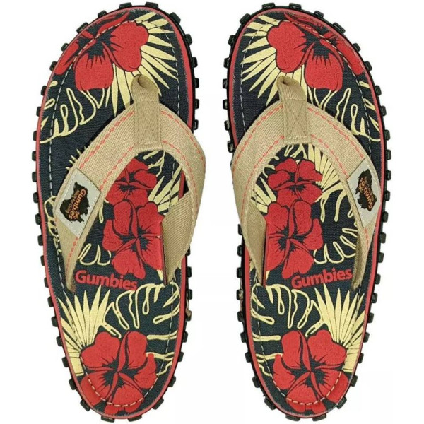 Islander Denim Hibiscus Flip Flops GU-FFISL109 / 40