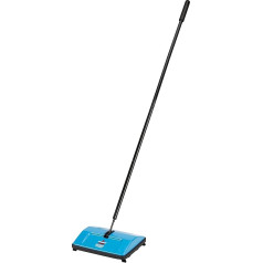 BISSELL 2402E 2402N Sturdy Sweep Kehrer, für Hartböden und Teppiche, kabellos, benötigt keinen Strom, Blau