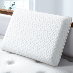 BedStory Gel Memory Foam spilvens 40 x 60 cm, 10 cm augstuma ortopēdiskais spilvens sānu gulētājiem, ergonomisks spilvens ar noņemamu un mazgājamu pārvalku, Visco Pillow Oeko-Tex Certified