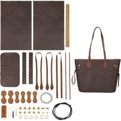 WADORN DIY PU ādas Tote Bag Kit, DIY PU ādas Crossbody somas šūšana uz padarīt Kit roku darbs plecu somas Kintting Kit rīku skrūvgriezis sievietēm dāvanas roku darbs projekts DIY