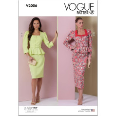 Vogue V2006Y5 Moteriška dviejų dalių suknelė Y5 (46-50-52-54)