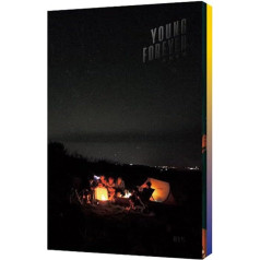 Big Hit Entertainment BTS Young Forever [Nakts versija] The Most Beautiful Moment in Life Albums 2CD+Plakāts+Fotogrāmata+Fotokarte+(Papildus 6 fotokartītes+1 abpusēja fotokarte+Logo uzlīme),Melns