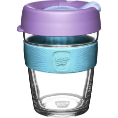 KeepCup Brew 12oz vidējs atkārtoti lietojams stikla tumbls, mēnessgaisma, zils