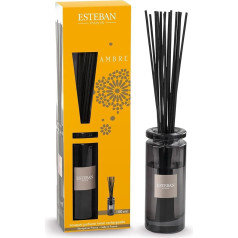 Esteban - Smaržu pušķis Initial + uzpildes komplekts 100 ml - Dzintara aromāts - Pastāvīga aukstā iztvaikošana - Bezgalīgi uzlādējams - Vienkāršs dizains