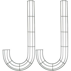 ifundom Ziemassvētku vainagu rāmis Candy Cane formas dzelzs stiepļu vainagu rāmja forma J burtu izgatavošanas gredzeni DIY Ziemassvētku Jaungada ballītei Āra mājas dekorēšanai (zaļa)