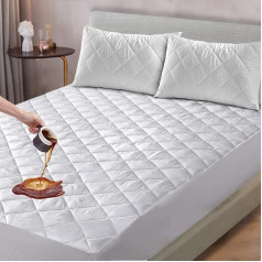 DreamNights Stepēts ūdensnecaurlaidīgs matrača aizsarglīdzeklis King Size 152 x 200 cm Super Soft 30 cm Deep Fitted Mattress Anti Allergy Elpojošs hipoalerģisks matrača pārvalks