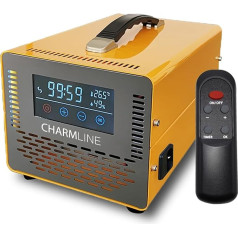 Charmline ozona ģenerators 20000 mg/h ar tālvadības pulti un augstas izšķirtspējas skārienekrānu, O3 ozona gaisa attīrītājs, ozona ierīce ar taimeri, smaku iznīcinātājs automašīnai, telpai, garāžai, dūmiem un mājdzīvniekiem, oranžs