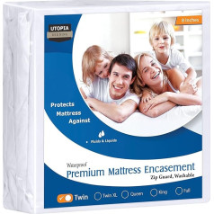 Utopia Bedding Premium Zippered Mattress Protector (piemērots 8