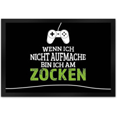 trendaffe - Wenn ich Nicht aufmache Bin ich am zocken XL Durvju paklājs ar kontroliera motīvu