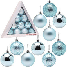 Christmas Concepts® 10-60 mm nesadriskstošas bārkstiņas - Ziemassvētku eglīšu bārkstiņas (ledus zila)