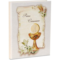 Mareli fotoalbums Communion 23 x 30 cm ar 30 lapām un 4 lappusēm Dienasgrāmata 23 x 30 Bianco