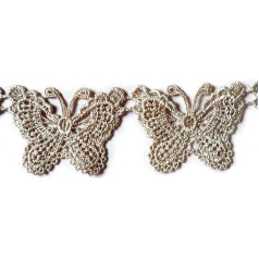 GIVBRO Lace Applique Butterfly Fringe Trim Izšūšana Šūšana Amatniecības šūšanas kleita Apģērbi DIY Kostīms Apģērbu rotājumi Aksesuāri 13 Metri