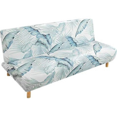 ele ELEOPTION Dīvāna pārvalks bez roku balstiem, moderns apdrukas dīvāna pārvalks 3 sēdvietām bez roku balstiem Stretch Couch Cover Bez roku dīvāna gultas pārvalks izvelkamam dīvānam bez roku balstiem, 180-210 cm