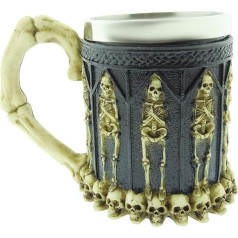 Skull Cup Mumija 3D galvaskauss skelets Nerūsējošā tērauda sveķu alus krūzīte Šausmu gotikas dzērieni Kafija Cilvēks Vikings Viduslaiki Halloween Lieliska kvalitāte