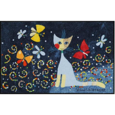 Salonloewe Rosina Wachtmeister paklājs mazgājams Danza Delle farfalle 50x75 cm durvju paklājs durvju paklājs kaķi krāsains neslīdošs