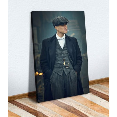 Peaky Blinders Thomas Shelby 60x40cm ierāmēta audekla mākslas druka 30 mm dziļumā