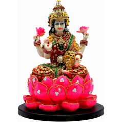 eSplanade Lakšmi uz lotosa | Laxmi Goddess Murti Idol Statue Sculpture Figure - Resin - 11 Inch - Multicoloured