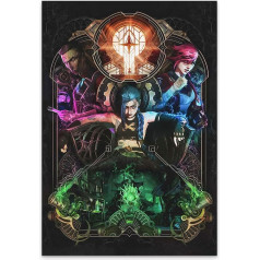 KANCAIGOU Arcane Jinx Animācijas filmu plakāts Canvas Print Sienas mākslas plakāts Home Decor JK003 (A, 12 