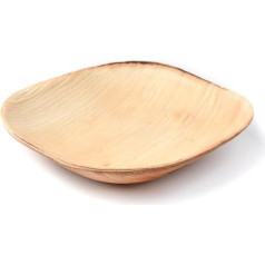 Ecogreenware® 25 vienreizlietojamie palmu lapu šķīvji Small Square 10cm Mini 100% bioloģiski noārdāmie ballīšu trauki un kompostējamie šķīvji Piemēroti kāzām, āra ballītēm, grilēšanai un