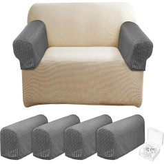 ABOOFAN Dīvāna roku balsta pārvalks Dīvāna slipcover Sekciju dīvāns Pārsegs Krēsla pārvalks Dīvāna roku aizsargs Roku aizsargi dīvāniem Dīvāna roku balsti Šezes atpūtas telpa Poliesters Elastīgs 4 Pack