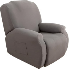 Qelus klāja krēslu pārvalki, 4 gab., Stretch Deck Chair Protective Cover, Spandex Recliner krēslu pārvalki ar sānu kabatu, mēbeļu aizsardzība, neslīdošs elektriskajiem manuālajiem klāja krēsliem, krēsliem