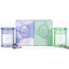 The Spirit Store aromātisko sveču komplekts | Lavanda un eikalipts | Ziemassvētku dāvana sievietēm draudzenei dzimšanas dienā | Wellness Natural Soy