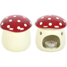 Adorable Mushroom Wax Melt Burner | Fragrance Oil Warmer | Aromterapijas tējas gaismas turētājs | Uzmanību piesaistošs mājas smaržu dekors | Nomierinošs aromāts Toadstool Oil Diffuser