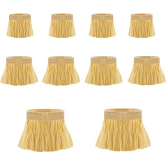 niCWhite Pack of 10 Scarecrow salmu komplekts putnu bieds Scarecrow kostīmu aksesuāri dekorēšana Raffia zāle kakla rokas un potītes kaklasaites partijas aksesuāri Halloween apdare