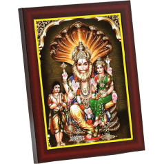 zig zag Lakshmi Narasimha Swamy Small Photo Frame for Wall Table, Size Small Pooja Room (6x8 Inch, Acrylic Glass) 2