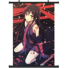 KARMA-X Large 60 x 90 cm Akame Ga Kill Kakemono Scroll Picture Anime Manga Fabric Plakāts Sienas Scroll Plakāts Sienas dekorēšana Dāvana Akame