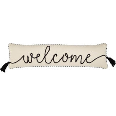 Mud Pie Welcome Cushion White