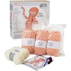 KNITTY CRITTERS Incka Octopus Cuddly Size Pilns tamborēšanas komplekts